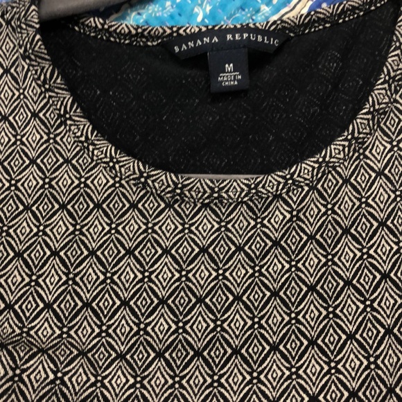 Banana Republic retro print taupe and black stretchy tank - Picture 4 of 5